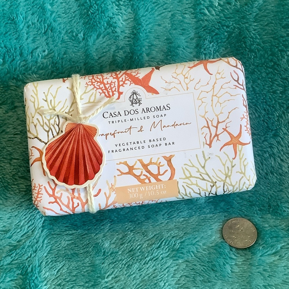 Casa Dos Aromas Scented Grapefruit Mandarin Large NWT 10.5 oz Soap Artisan Bar - Picture 10 of 11